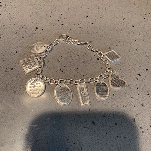 Floriana sterling silver positivity charm bracelet
